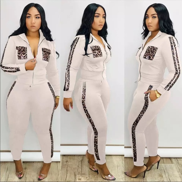 Pants - White Leopard Two Piece Set 🍸
